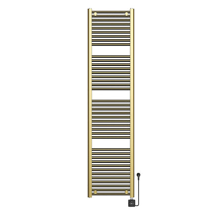 Wiesbaden Elara elektrische radiator 181,7 x 45 cm geborsteld messing | Schwertz & Co