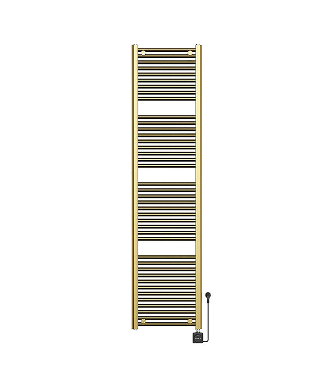 Wiesbaden Elara elektrische radiator 181,7 x 45 cm geborsteld messing | Schwertz & Co