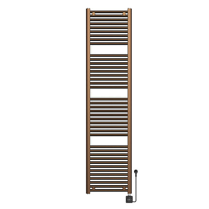 Wiesbaden Elara elektrische radiator 181,7 x 45 cm geborsteld brons koper | Schwertz & Co