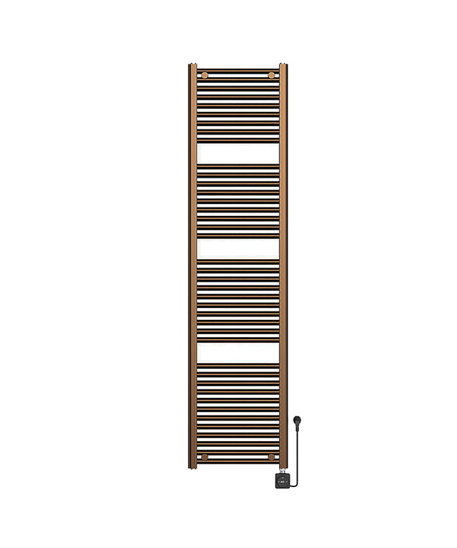 Wiesbaden Elara elektrische radiator 181,7 x 45 cm geborsteld brons koper | Schwertz & Co