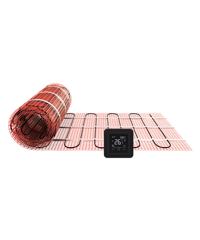 Wiesbaden by Magnum elektrische vloerverwarming set 1,5 m2 225 watt wifi thermostaat zwart | Schwertz & Co