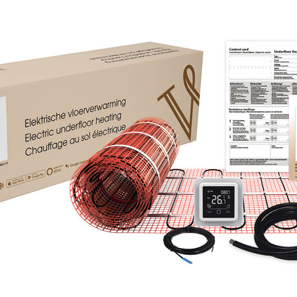 Wiesbaden by Magnum elektrische vloerverwarming set 4 m2 600 watt wifi thermostaat wit - afbeelding 2 | Schwertz & Co