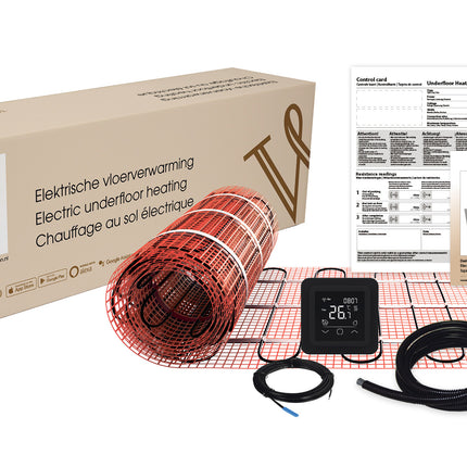 Wiesbaden by Magnum elektrische vloerverwarming set 4 m2 600 watt wifi thermostaat zwart - afbeelding 2 | Schwertz & Co