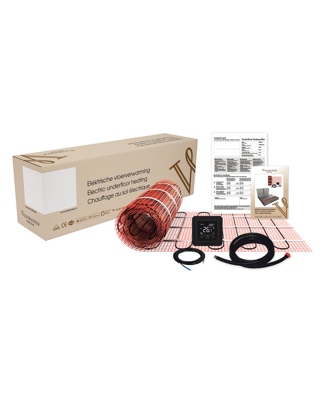 Wiesbaden by Magnum elektrische vloerverwarming set 4 m2 600 watt wifi thermostaat zwart - afbeelding 2 | Schwertz & Co