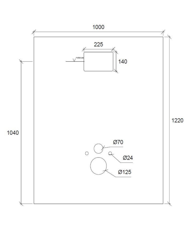Aloni waterwerende plaat voor hangtoilet – MDF – voorgemonteerd – geschikt voor Geberit inbouwreservoirs
