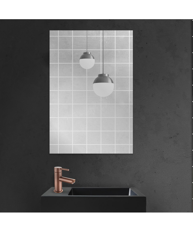 ALONI MIKARO toiletspeigel – met lijst – 40x60x1,9 cm – Walnoot