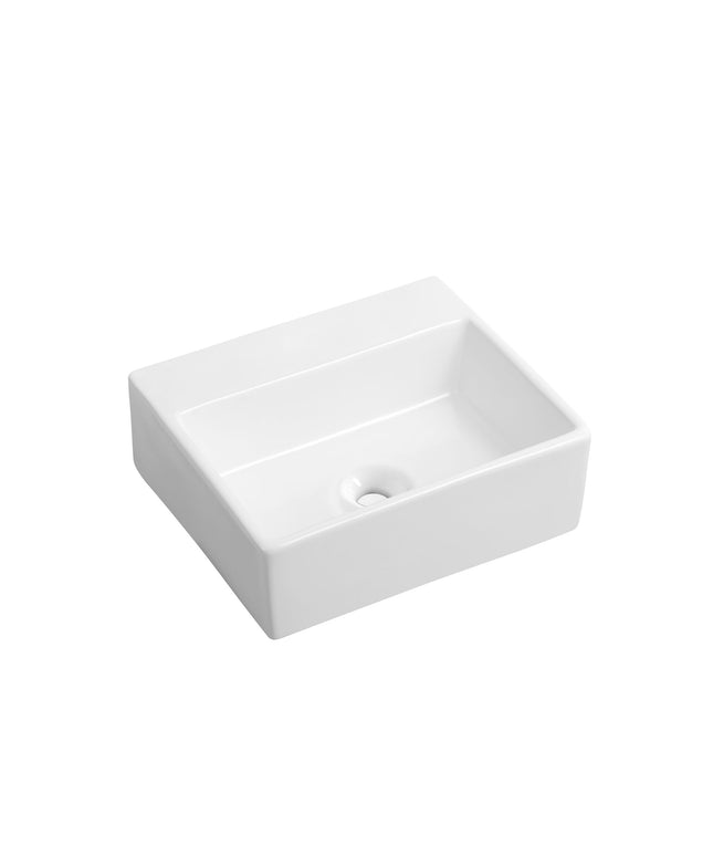 Fonte ALONI LINI – sem furo para torneira – sem transbordamento – 33,5x29 cm – cerâmica branca brilhante