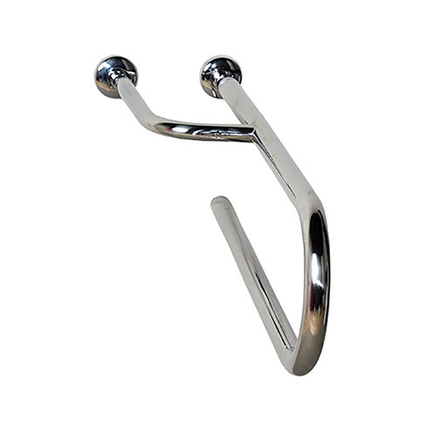 Toilet wall-floor support for disabled people on base 90° - stainless steel