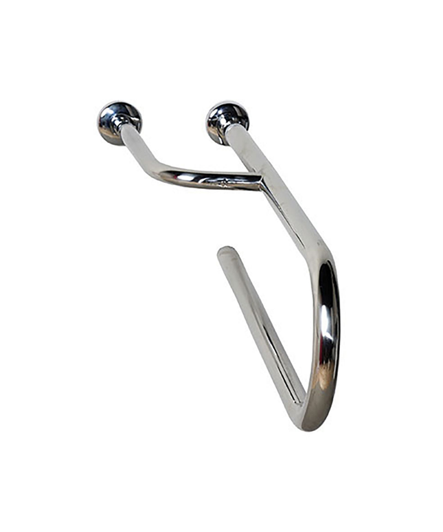 Toilet wall-floor support for disabled people on base 90° - stainless steel