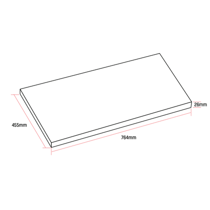ALONI Wastafelblad MDF – 76 cm – Eiken