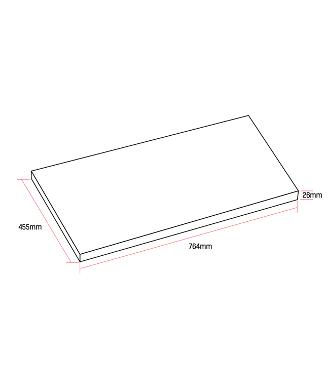 ALONI Wastafelblad MDF – 76 cm – Garda Walnoot