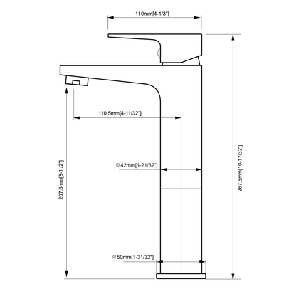 ALONI verhoogde wastafelkraan – Chroom