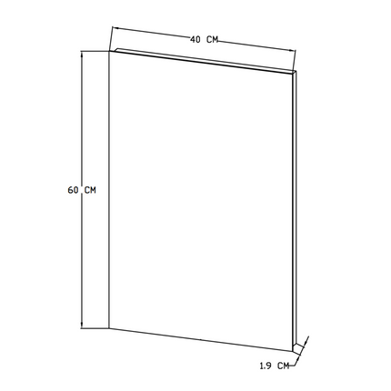 ALONI MIKARO toiletspeigel – met lijst – 40x60x1,9 cm – Walnoot