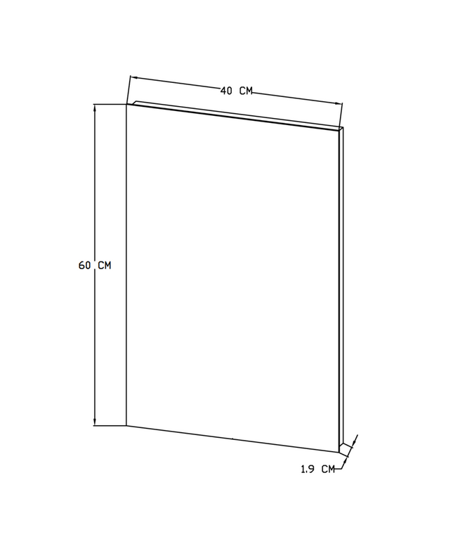 ALONI MIKARO toiletspeigel – met lijst – 40x60x1,9 cm – Walnoot