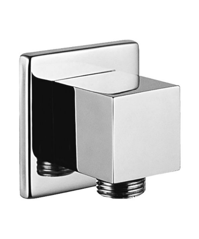 Aloni muuraansluitbocht – vierkant – chroom