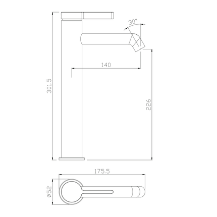ALONI Arch wastafelmengkraan hoog – Chroom