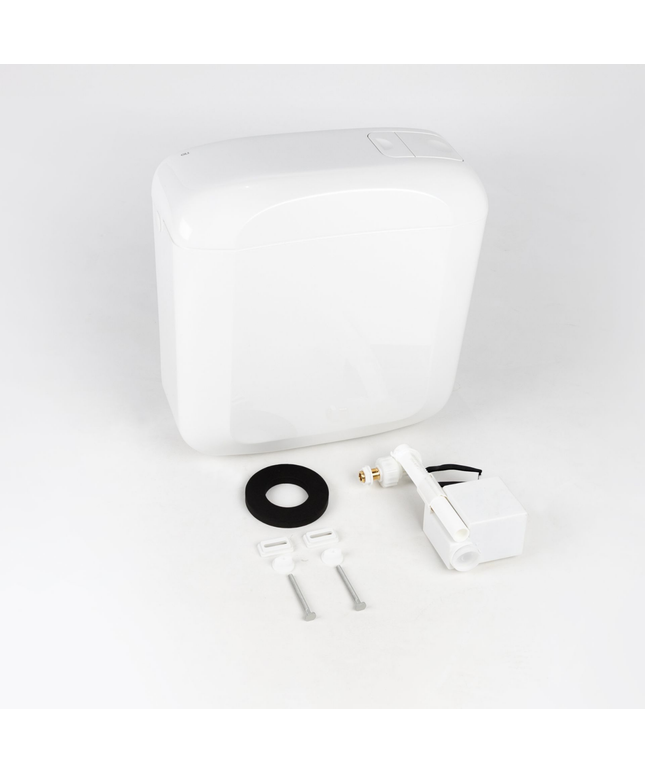 Tanque para inodoro Aloni Saforo – doble descarga 3/6 L – ahorro de agua – plástico – blanco brillante