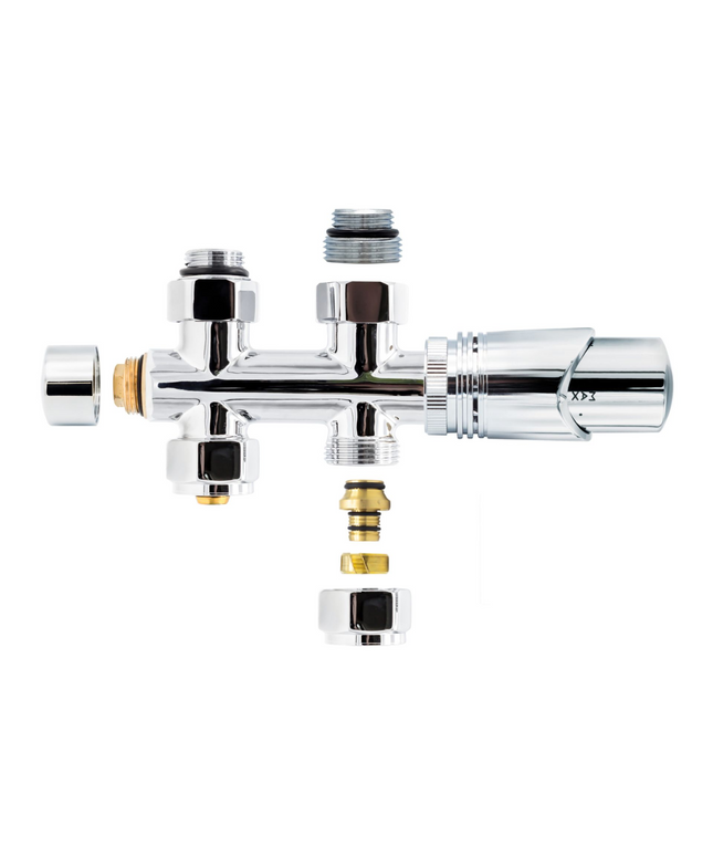 BELRAD Thermostatische Radiatorkraan Recht – Chroom – 1/2M x 16/2 M30