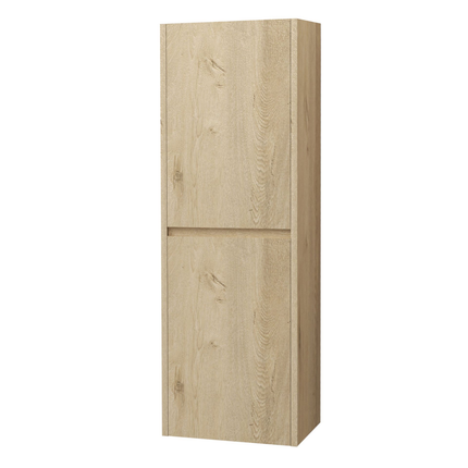 Aloni Hayat High bathroom cabinet - 35x135x35 cm - oak - handle -free & soft close - reversible