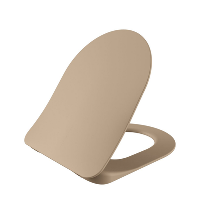 Creavit wc-zitting Duroplast – softclose & quick release – inox scharnieren – mat cappuccino
