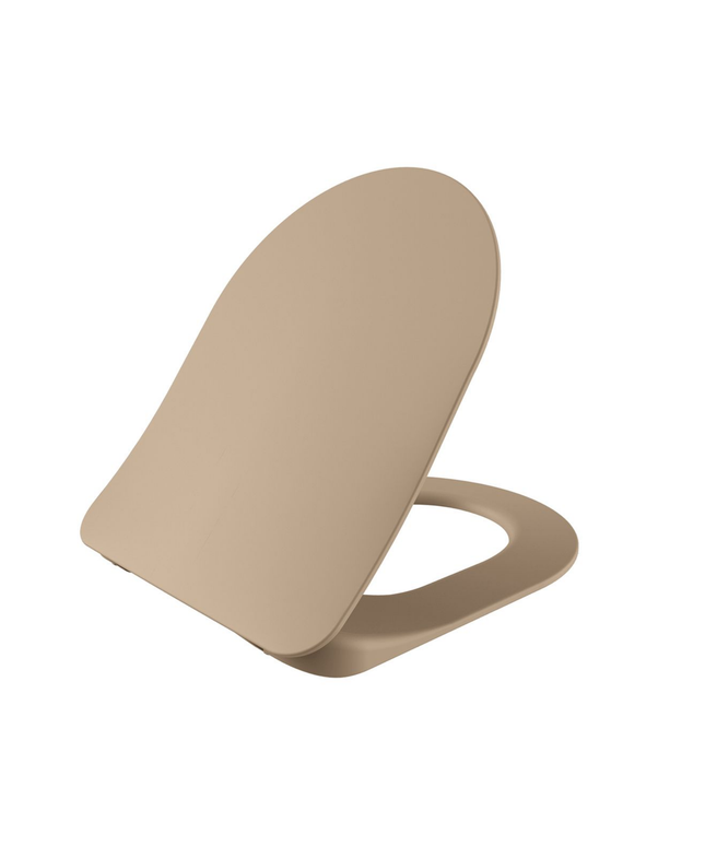 Creavit wc-zitting Duroplast – softclose & quick release – inox scharnieren – mat cappuccino