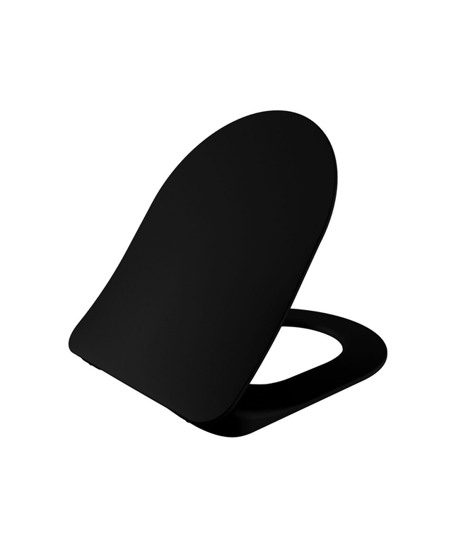 Creavit wc-zitting Duroplast – softclose & quick release – inox scharnieren – mat zwart