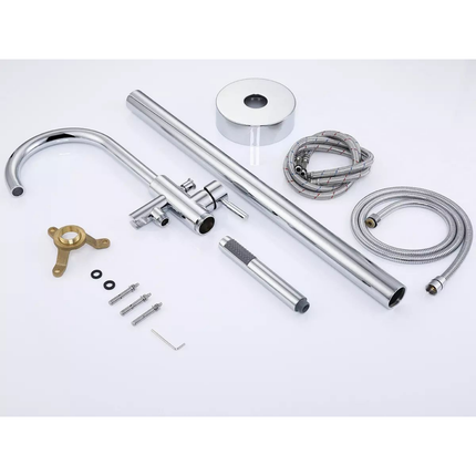 ALONI Vrijstaande badmengkraan met handdouche – chroom