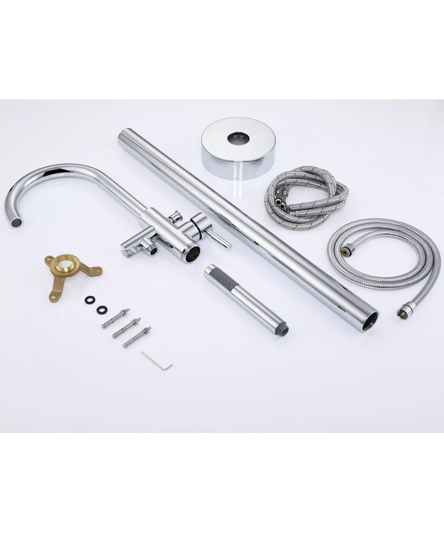 ALONI Vrijstaande badmengkraan met handdouche – chroom