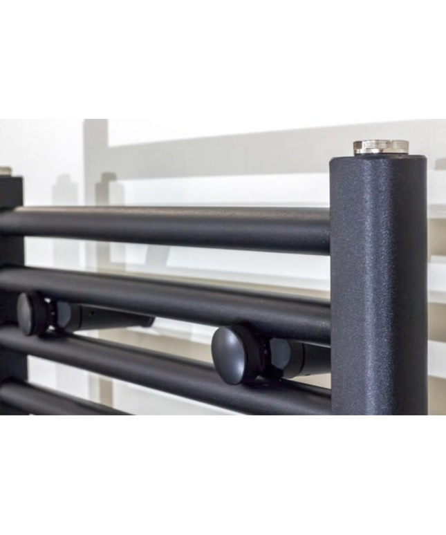 BELRAD Badkamer Radiator 1600x600mm Zwart Mat Geborsteld – Middenaansluiting – 828W