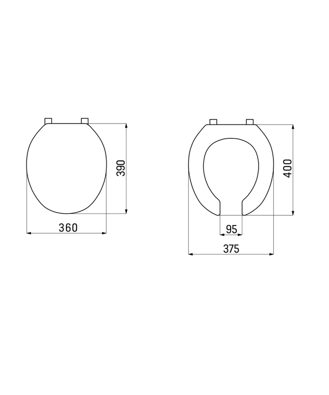 Creavit wc-zitting voor mindervaliden – softclose – inox scharnieren