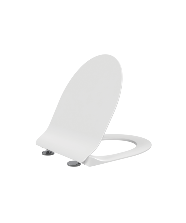 Creavit Ness wc-zitting – slim design – softclose – Duroplast – rvs scharnieren – glanzend wit