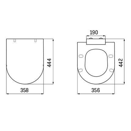 Creavit wc-zitting – Duroplast – softclose – inox scharnieren – wit