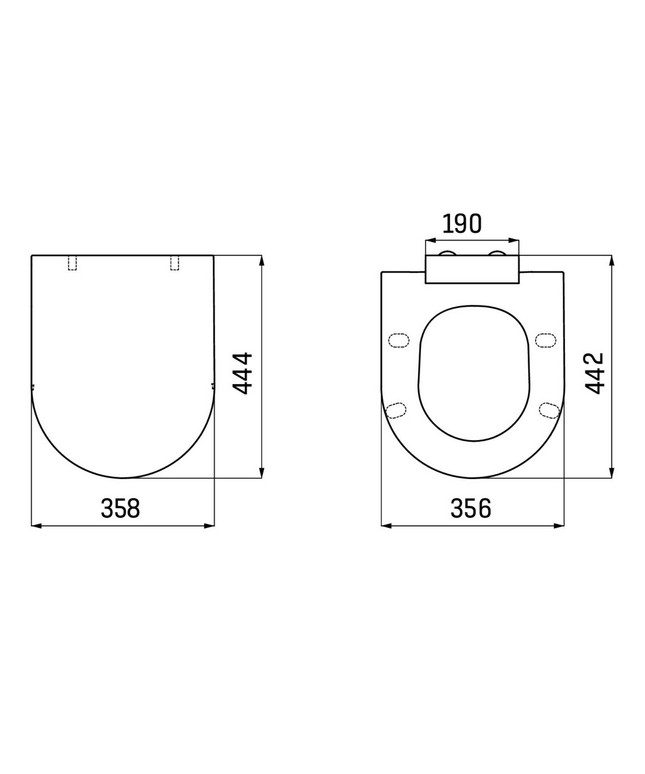 Creavit wc-zitting – Duroplast – softclose – inox scharnieren – wit