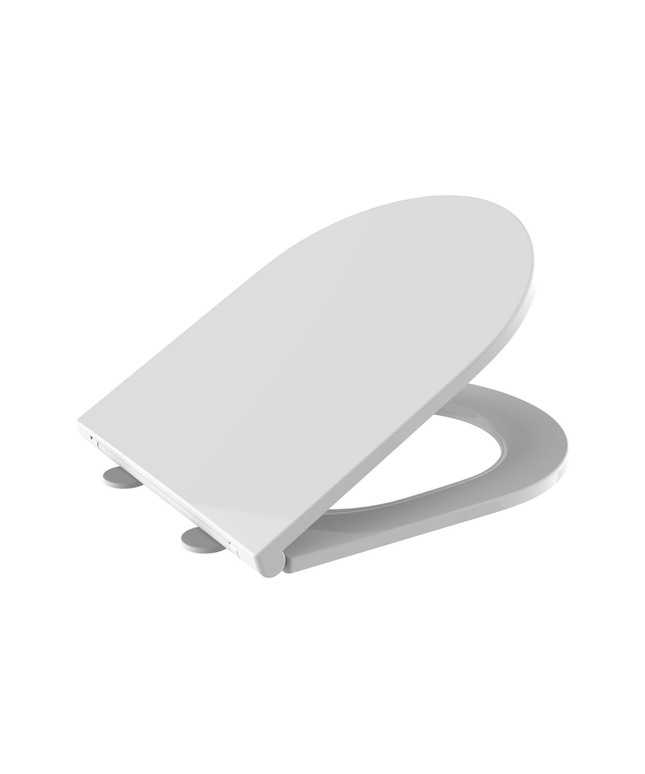 Aloni Premium wc-zitting – slim design – softclose – quick release – topfix – duroplast – RVS scharnieren – glanzend wit