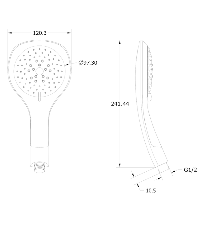 ALONI handdouche – Bianco – wit/chroom