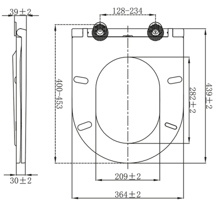Aloni Premium wc-zitting – slim design – softclose – quick release – topfix – duroplast – RVS scharnieren – glanzend wit