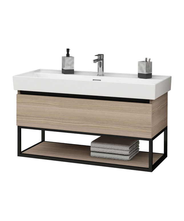 ALONI SHARP wastafelonderkast – 100 cm – Eikennoot