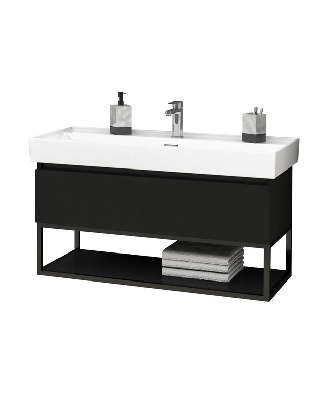 ALONI SHARP wastafelonderkast – 100 cm – Mat zwart