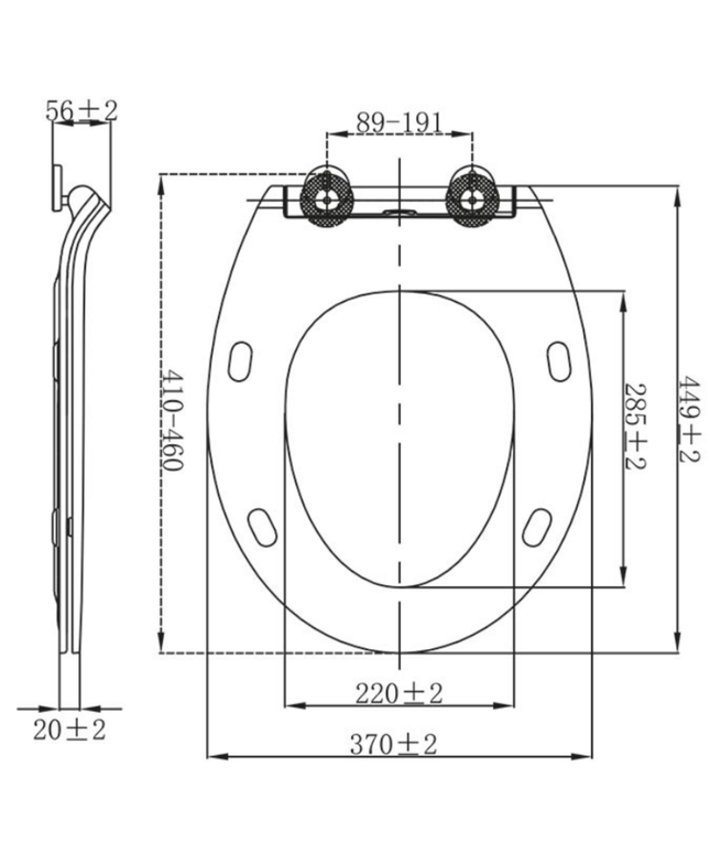 Aloni Premium wc-zitting – slim design – softclose – quick release – topfix – duroplast – RVS scharnieren – glanzend wit