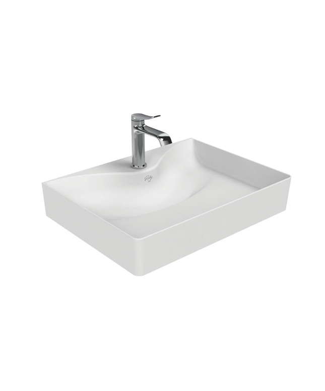 Creavit Ruby RB064 Wastafel – Opbouw – Keramiek – 60,5x11x45,5 cm – Glanzend Wit