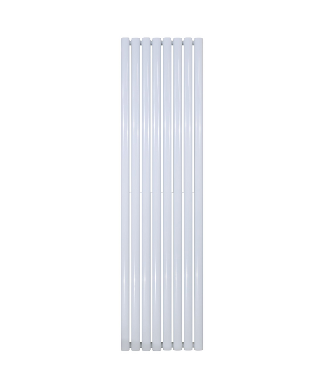 BELRAD Verticale designradiator ovaal dubbel 1800x590mm - Wit - 10 elementen - 2050W