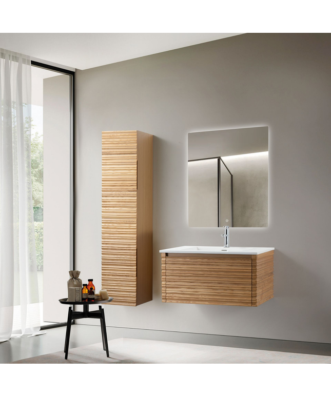 WONDA Square Slim Wastafel – 80x1,6x52,5 cm – Kunstmarmer – Mat Wit