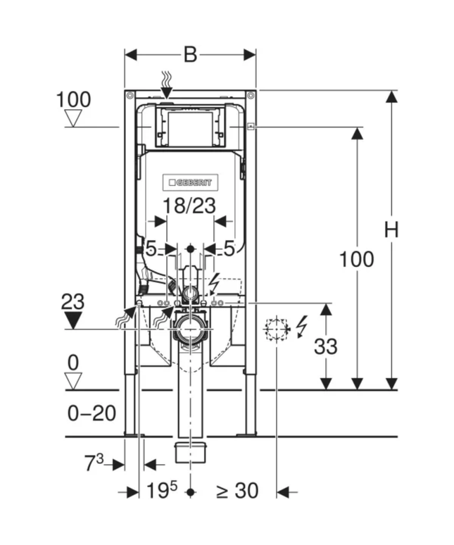 Geberit Duofix inbouwreservoir UP720