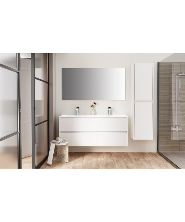 ALONI Hayat Wastafel – 120x1,5x45 cm – Kunstmarmer – Glanzend Wit