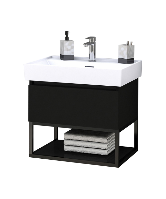 ALONI SHARP wastafelonderkast – 60 cm – Mat zwart