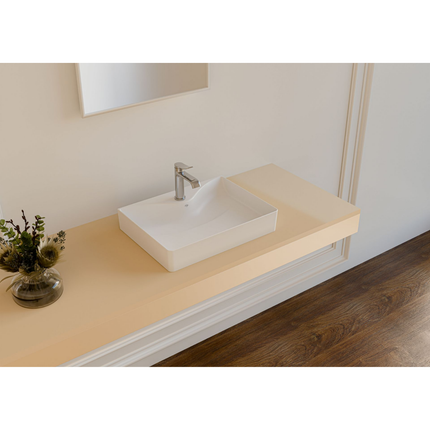 Creavit Ruby RB064 Wastafel – Opbouw – Keramiek – 60,5x11x45,5 cm – Glanzend Wit