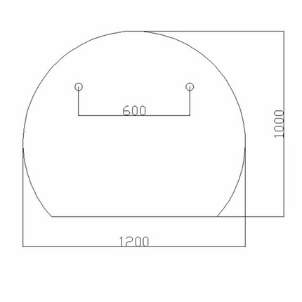Miroir LED rond Aloni Omega avec chauffage (Ø120 cm) (copie)