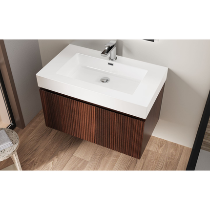 ALONI Wastafel – 80x10x46 cm – Kunstmarmer – Glanzend Wit