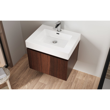 ALONI Wastafel – 60x10x46 cm – Kunstmarmer – Glanzend Wit