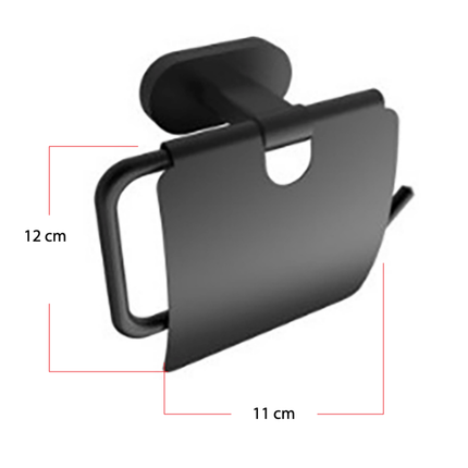 Creavit wc-papier rolhouder – zwart